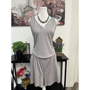 Lascana Venus Women’s Romper Plus 1XL Sleeveless V Neck Elastic Waist Pockets